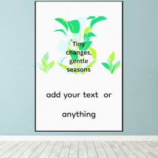 Modern Botanical Leaf Stretched Canvas Print