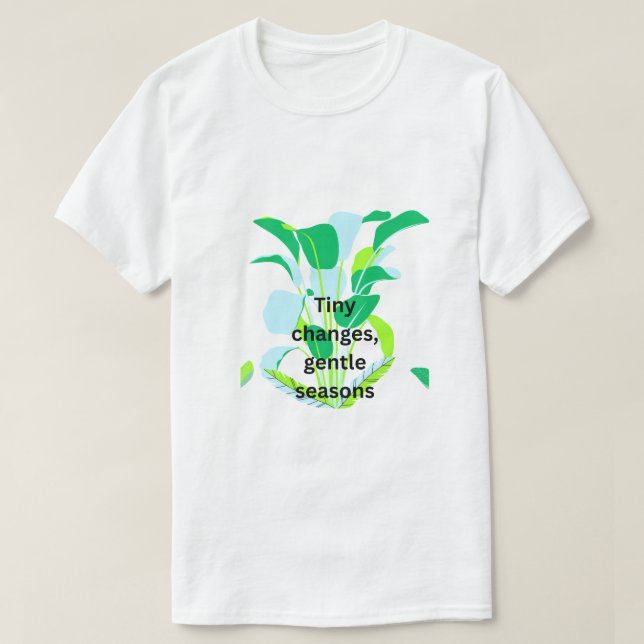 Modern Botanical Leaf  T-Shirt (Design Front)