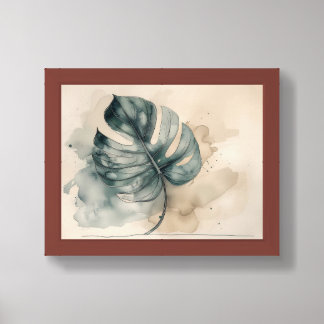 Modern Botanical Line & Watercolour Framed Art