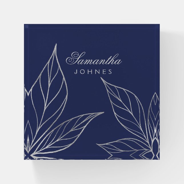 Modern Botanical ⎢Monogram Paperweight (Front)