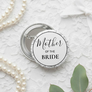 Modern Botanical Mother of the Bride Button