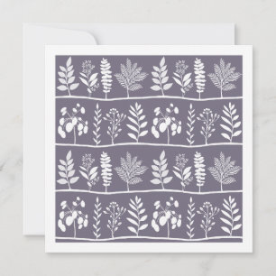 Modern Botanical Muted Lavender Botanic Rhythm Art Note Card