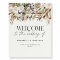 Modern botanical pampas eucalyptus wedding welcome