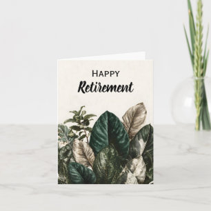 Modern Botanical Print of Tropical Leaves Note Card