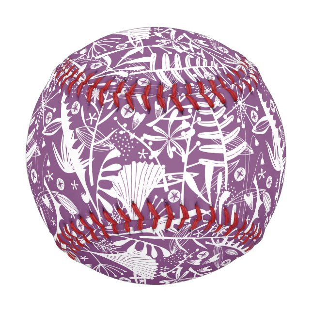 Modern Botanical Purple Baseball (Front)