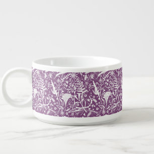 Modern Botanical Purple Bowl