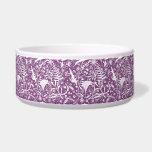 Modern Botanical Purple Bowl<br><div class="desc">Modern contemporary purple and white floral botanical pattern. Original art by Nic Squirrell.</div>