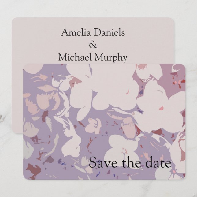 Modern botanical Save The Date (Front/Back)