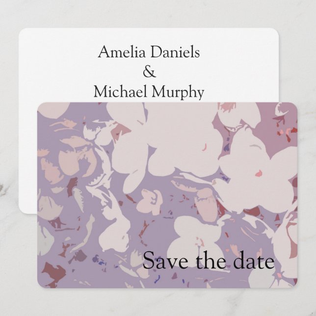 Modern botanical Save The Date (Front/Back)