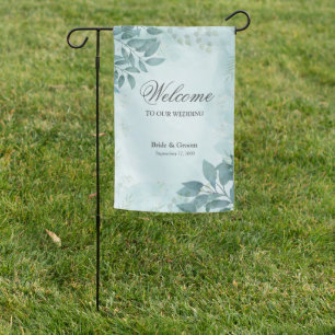 Modern Botanical Spring Garden Flag