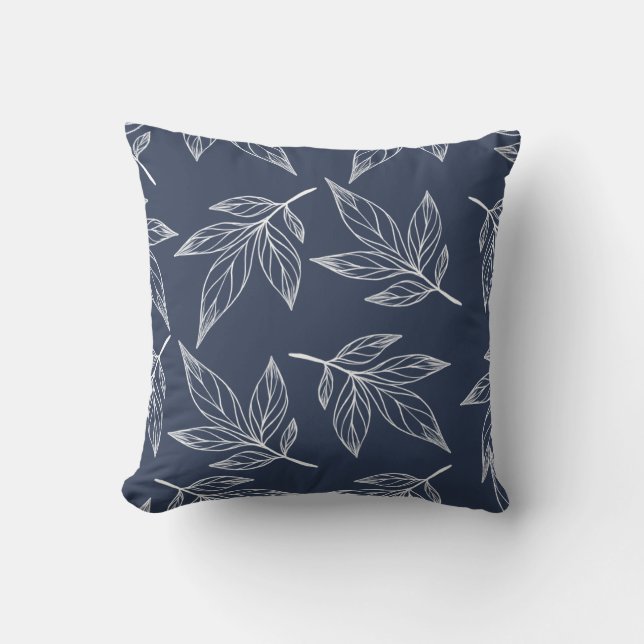 Modern Botanical Throw Pillow (Front)