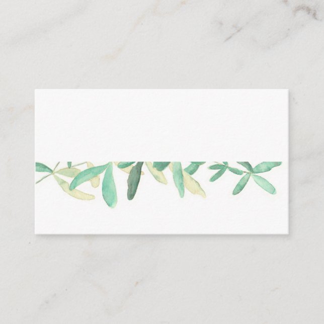 Modern Botanical Wedding DIY Placecard (Front)
