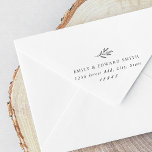 Modern Botanical Wedding Return Address Rubber Stamp<br><div class="desc">Custom-designed wedding return address stamp featuring modern black and white botanical line art design. Perfect for wedding invitations,  housewarming announcements,  holiday cards,  and more!</div>