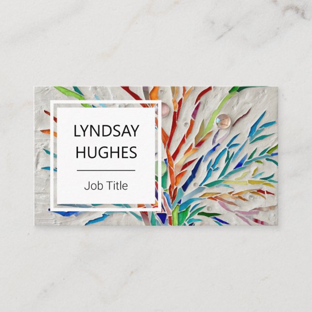 Modern Botanical Your Job Title Business Card (Front)