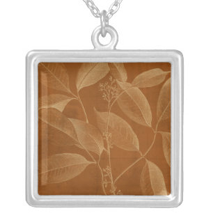 Modern Botany VI Silver Plated Necklace