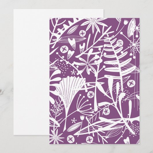 Modern Botatanical Floral Purple (Front/Back)