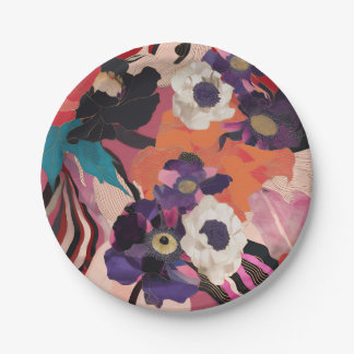 Modern Bouquet Paper Plates