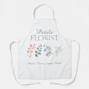 Modern Boutique Florist Business Branding Apron