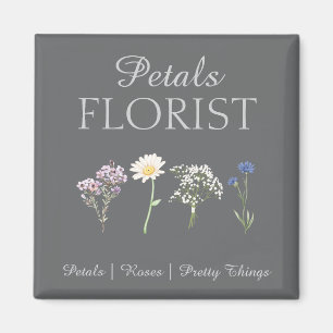 Modern Boutique Florist Business Branding Magnet