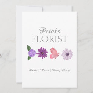 Modern Boutique Florist Business Branding Thank You Card