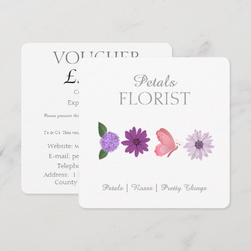 Modern Boutique Florist Business Branding Voucher