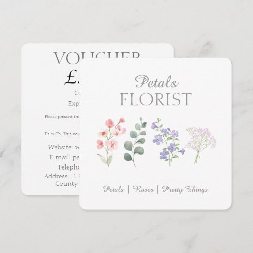 Modern Boutique Florist Business Branding Voucher