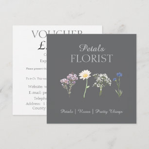 Modern Boutique Florist Business Branding Voucher
