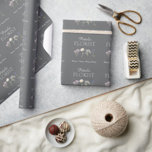 Modern Boutique Florist Business Branding Wrapping Paper