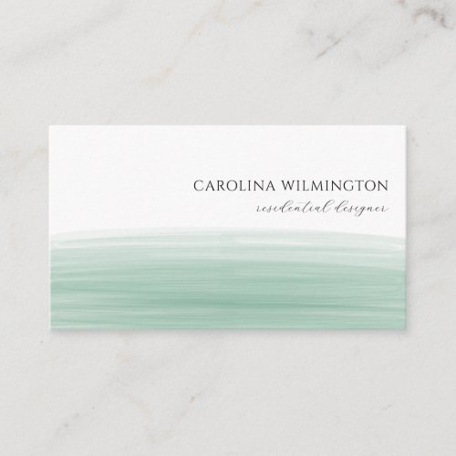 Modern Boutique Forest Green Watercolor Business Enclosure Card