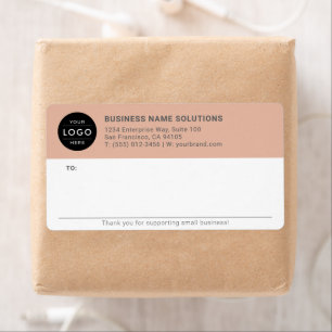 Modern Boutique Logo Dusty Rose Return Address Label
