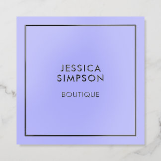 Modern Boutique Minimalist Purple Raised Spot UV Business Card