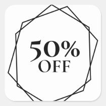 75 Percent Off retail price discount store sale Square Sticker
