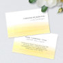 Modern Boutique Sunny Yellow Watercolor Business Enclosure Card