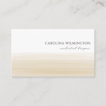 Modern Boutique Tan Taupe Watercolor Business Enclosure Card