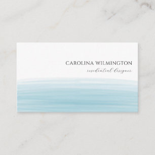 Modern Boutique Turquoise Watercolor Business Enclosure Card