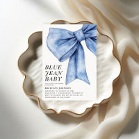 Modern Bow Denim Baby Shower