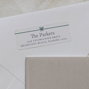 Modern Bow   Simple Minimal Return Address Label