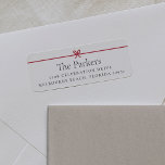 Modern Bow | Simple Minimal Return Address Label<br><div class="desc">Sweet and simple return address labels feature a minimalist layout that's perfect for your Christmas holiday greetings or all year long. Customize with your family name and address in clean,  classic serif typeface. A petite bow across the top in festive red completes the design.</div>