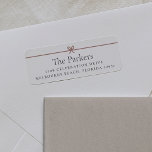 Modern Bow | Simple Minimal Return Address Label<br><div class="desc">Sweet and simple return address labels feature a minimalist layout that's perfect for your Christmas holiday greetings or all year long. Customize with your family name and address in clean,  classic serif typeface. A petite bow across the top in neutral earthy terracotta completes the design.</div>
