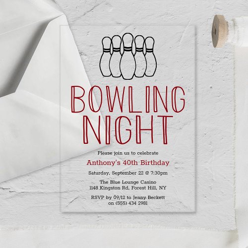 Modern Bowling Night Birthday Party