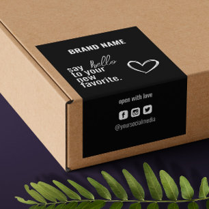 Modern Box Seal Packaging Label Cut Sticker