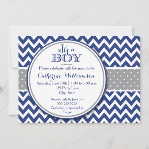 Modern Boy Baby Shower Invitation Its a Boy Invitation