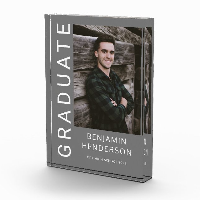 Modern Boy Graduation  Photo Block (Right)