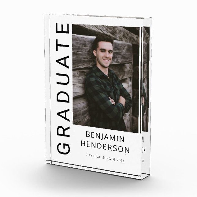 Modern Boy Graduation  Photo Block (Right)