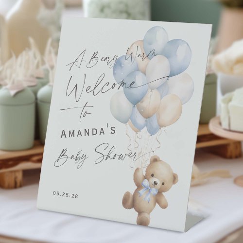 Modern Boy Shower Bearly wait Welcome Sign