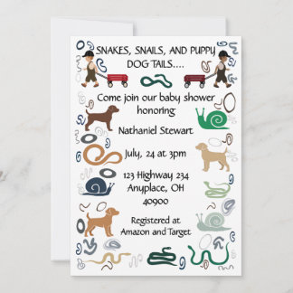 Modern boy theme baby shower Invitation