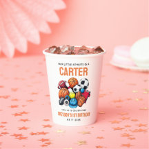 Modern Boys Sports Balls All Star 1st Birthday