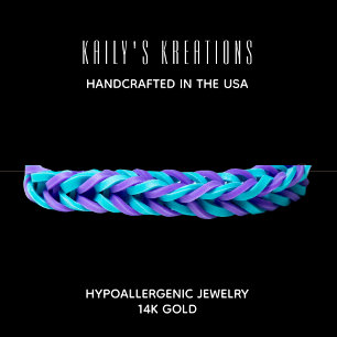 Modern Bracelet Display Black White Square Business Card