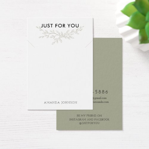 Modern Branch Earthy Necklace Display Card
