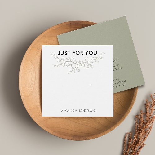 Modern Branch Earthy Stud Earring Display Card